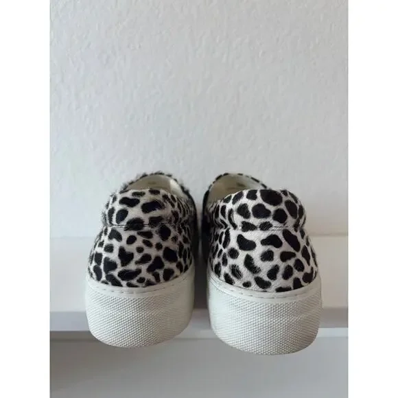 B50 Moncler Leopard Ponyhair Leather Loafer Animal Print Sneakers Women 36 US 6 - Picture 6 of 11